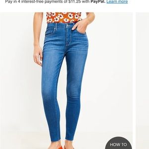 The Loft The Skinny Raw Edge Jeans